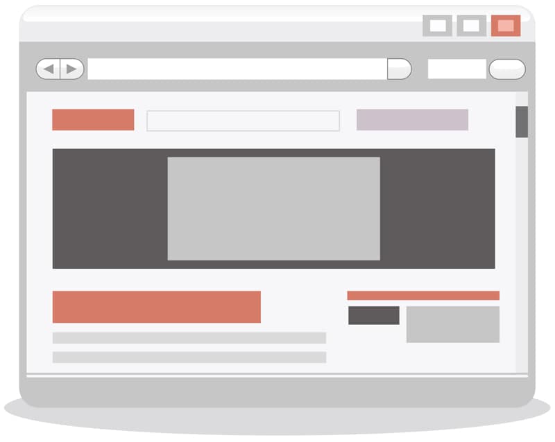 Grafische Darstellung einer Homepage