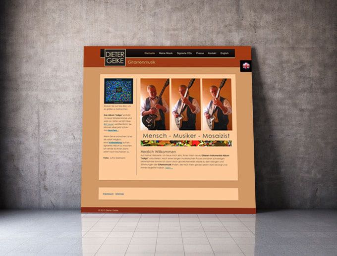 Vorschau der Musiker Website von Dieter Geike